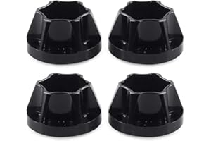 INJORA RC 12mm Mitnehmer Hex Hub Adapter Metal Zubehör Set 4pcs für 1/10 RC Crawler 1,9 oder 2,2 Felgen Axial SCX10 TRX4 D90 (Schwarz 12mm)