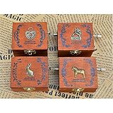 Andoer? Retro Holz Musical Box Handkurbel Spieluhr vorz¨¹gliche Kunstfertigkeit 4 Muster f¨¹r Wahl - 9