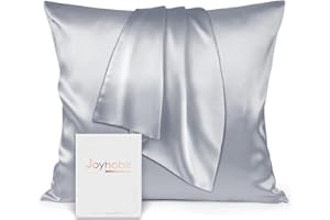 Joyhabit Seidenkissenbezug 80x80, Silbergrau, 16MM Silk Pillowcase aus 100% Bio Maulbeerseide, Super für den Schutz der Haarqualität und der Haut