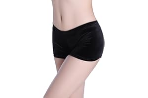 CRYSTALSRUS Varsany Plain Gymnastics Dance Wear Shorts - Leotard Black Hipster Velvet - Stretchy, Breathable Black Dancing Shorts for Girls Size 3-14 Years