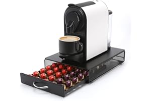 SYSYLY Porta Capsule da Caffè per Originalline,Organizer per Capsule di Caffè,Cassetto Porta Cialde per 40 Cialde, 32x23.5x7 cm, Ideale per Piccoli Spazi.