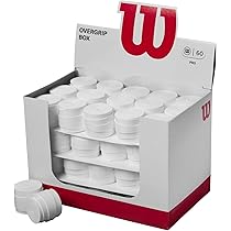 Wilson Unisex Adult Pro Overgrip 60 Pieces Bucket Grips - White