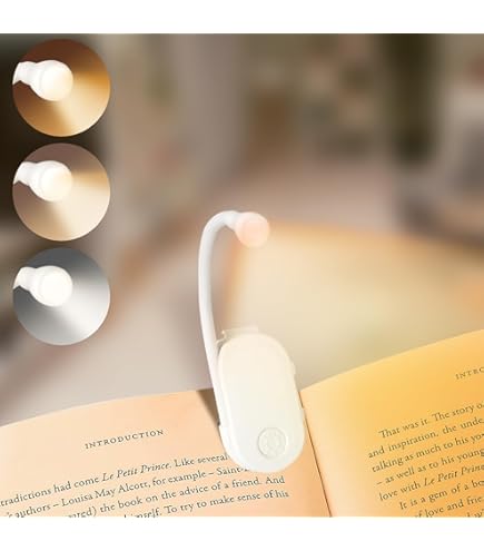 Luce Da Lettura A Clip Per Libri - LED Regolabile, Ottima Per Leggere A Letto - Foto 2