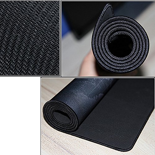 Befitery Mausunterlage Gaming-Maus-Pad Mauspad Schreibtischunterlage Rutschfeste Gummiunterseite Sicher und ungiftig MausPad Weltkarte(40x90x0.2cm) (Silber) - 5