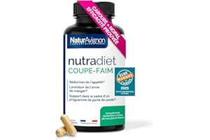 NATURAVIGNON LABORATOIRE Naturavignon Nutradiet Coupe Faim | Caroube + Nopal | Coupe faim puissant et efficace | Perte de poids rapide et efficace | Minceur perte de poids rapidement | gelule minceur puissante (90)
