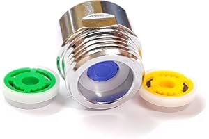 PEPTE Doccia riduttore di flusso limitatore set - fino al 70% di acqua risparmio di 4 l/min, Multicolore