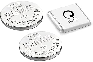Bundle of 2 x Renata 373 Watch Battery 1.55v SR916W + Quzo Belgian Chocolate - Official Renata Watch Batteries