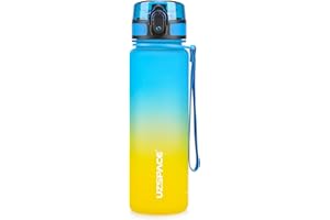 ‎UZSPACE UZSPACE Trinkflasche Kinder Auslaufsicher,Sport Kunststoff Trinkflasche 1l,800ml,500ml, Tritan & BPA-frei Sportflasche Kohlensäure Geeignet