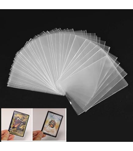 Fundas Para Cartas, 100 Unidades, Transparentes, Protección Contra Rozaduras, Varios Tamaños, Ideales Para Juegos Y Colecciones