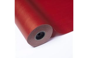 PAKOT | Bobina Papel de Regalo Kraft Verjurado Rojo - Rollo 70CM X 100M - Papel para envolver Regalos Navideños y Embalaje de Tiendas