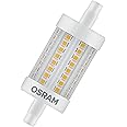 OSRAM LED Tube Lamp with R7s Socket, LED Tube with 8 W Incandescent Bulb, Replacement for 75 W Incandescent Bulb, Warm White