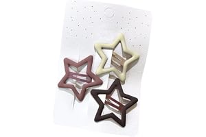 Star Hair Clips Hollow Star Barrettes Blandade Färger, Söta Hårspännen för Kvinnor, Flickor, Lättviktigt Säkert Grepp, Esteti