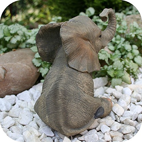 Niedliche Dekofigur Elefant Glückselefant Afrika Deko afrikanische Skulptur - 3