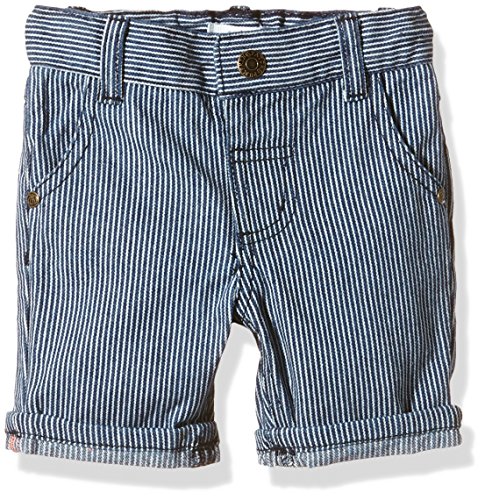 Pumpkin Patch Baby-Boys Ticking Striped Shorts, Blue (Blue Spectrum), 0-3 Months