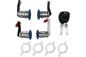 4 Stück Türschlosszylinder für Master 2 MCamooer 770147094 Türschloss vorne und hinten mit Schlüsseln kompatibel mit Movano A Niss-an Interstar Mascott 7701470945 7701470952
