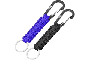 EOTW Keychain/Keyring with Carabiner Clips, Lanyard Key Chain with Locking D Ring Hooks Hangers Survival Kits Heavy Duty Army for Car Keys Boys Girls Men Women