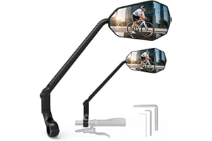 Long Bike Mirror, [HD Large Wide Angle] [Right 1Pcs] Diyife Bicycle Rearview Mirrors, 360°Rotatable Cycle Mirrors for Bike Handlebars 22-25.5mm,Shockproof Rear View Mirror for E-Bike Scooter Motocycle