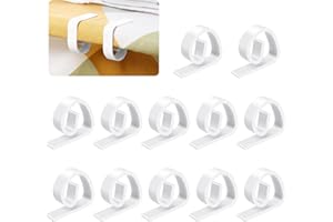 Skycase Tablecloth Clips,12 Packs Heavy Duty Stainless Steel Table Clips Table Cloth Cover Clamps Ideal Table Cloth Holders for Restaurant Outdoor Picnic Wedding Graduation Party Home Kitchen,White