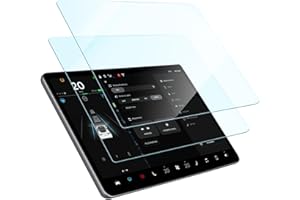 LANTU 2 Pcs Folia Ochronna do Tesla Model Y 2019-2024 i Model 3 2018-2023 Szkło Hartowane 9H, Antyrefleksyjna, Przeciw Odciskom, Akcesoria Tesla Protector Ekranu