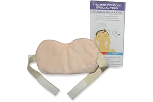 SUN & SIA SOURCE OF YOUR NATURAL BEAUTY Masque Yeux Chaud/Froid Réutilisable - Effet Relaxant Soulage les Migraines, Anticernes et Yeux Secs - Naturel Non toxique Composé de Perles d'Argiles et Perles de Charbon Végétal - Sun & Sia