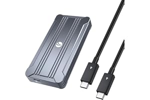 VCOM 40Gbps M.2 NVMe SSD Enclosure, NVMe Enclosure with USB4, Aluminum Alloy M.2 Enclosure Support Size 2280 M&B+M-Key, Compatible with Thunderbolt 3/4, USB4/3.2/3.1/3.0