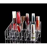 MosQuick® 24 Grid Acrylic makeup organizer stand Lipstick Holder Lip Gloss Display organizer storage box for Cosmetics Lipsti