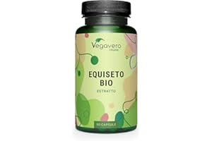 EQUISETO BIO Vegavero® | 2500 mg | Integratore per Capelli, Unghie e Pelle (Psoriasi)* | fonte di Silicio e Flavonoidi | 90 capsule | Vegan