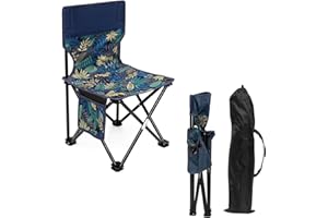 YUMBOT Chaise de Camping Pliante avec Sac de Transport - Fauteuil de pêche Pliable - Chaise Pliante pour extérieur, Jardin, Relaxation, pêche