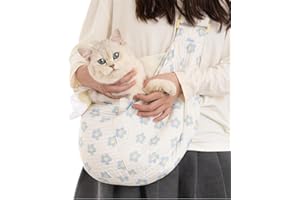 SJTJSPX Sac à Bandoulière pour Transport Chien et Chat,Sac de Transport pour Petit Animal de Compagnie,Pochette Transport Portable,Mains Libres Sacs Voyage Transport Chat Choit Sacs Sacoche