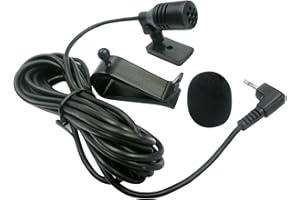 Numlot Microphone Externe de 3,5 mm de Voiture,Microphone Externe Portable en Stéréo,Micro Cravate,pour Unité Principale de Véhicule de Voiture Bluetooth Activé Radio Stéréo GPS DVD