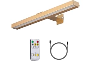 MIOBLUE Wireless Picture Lights with Remote, Rechargeable Battery Painting Light Display Lamp with 3 Lighting Modes, Dimmable Dartboard Light with Timer for Frame Portrait Art, Metal Body