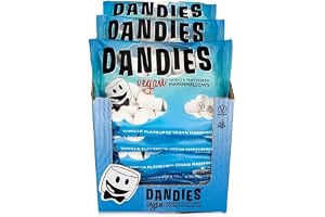 Dandies vegansk vaniljsmaksatt marshmallows multipack – 12 x 200 g påsar | vegetariskt vänlig | glutenfri | icke-GMO | Inga konstgjorda smaker eller färger | kosher