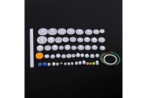 Fafeicy Set Ingranaggi in Plastica, Ingranaggi Motore Elettrico 12v, Kit Viti Senza Fine per Puleggia, Set Ingranaggi per Corona, Parti Giocattoli per Robot Giocattolo(60 Gear Packages)