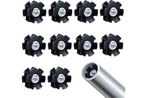 Pireunthera 10 Pieces Road Bike Bicycle Star Nut Cycling Mountain Star Nut Headset Star Nut Use for Front Fork with Outer Diameter of 28.6mm, Black