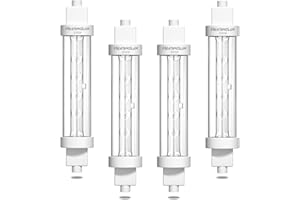 HeatingLux 250w Gantry Lights Jacketed Food Lamp, Catering Heat Lamp Bulb 118mm R7s,R7S Food Heat Lamp Bulb, Buffet Food Warmer Lights, Food Safe Bulb Lights for Catered Event,Canteen,Buffets