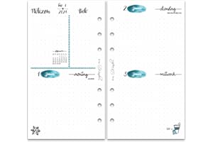 ‎SINNWUNDER SinnWunder® 2024 Premium Kalendereinlagen - 2 Tage pro Seite bzw. 4 Seiten pro Woche – Größe Personal - LetteringSinn