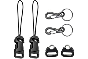 GECIC Kamera Schnellverschluss Gurt Clips Stecker Schnallen Connect Adapter, Dreieckige geteilte runde Riemenösen Ringe Kompatibel mit Leica Sony Fuji Canon Nikon Micro Single SLR DSLR spiegellosen Kameras