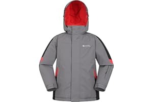 Mountain Warehouse Chaqueta para la nieve Raptor para niños - Abrigo de invierno impermeable a la nieve, abrigo con forro polar para niños, faldón antinieve integrado