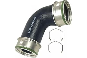 LLS-GERMANY Tubo Turbo compatible con Seat Cordoba (6L2), Ibiza III (6L1), 1.9 TDi, 100 CV, 131 CV, 6Q0145838L, clips de sujeción incluidos