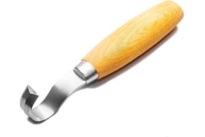 Morakniv Carving Hook 162 Couteau Fixe Mixte, Manche : Bouleau Naturel, Lame : 52mm