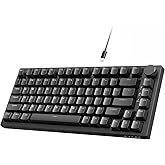 Coverzone White Illuminated Hot Swap Wired Mechanical Gaming Keyboard | Ajazz AK820 Black - Red Switch
