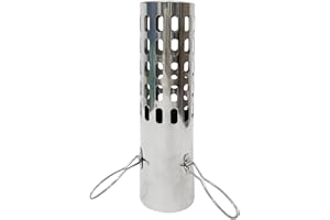 OTOfire Stove Pipe Chimney Pipe 2.36in / 6cm Straight Pipe and 2.4in / 6.1cm Spark Arrestor Screen