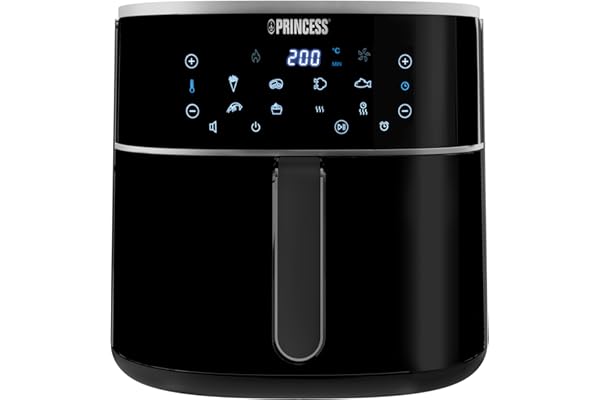 Princess Freidora de aire digital - Capacidad del recipiente variable - Máximo 8 L - 6 programas preestablecidos - Menos acei