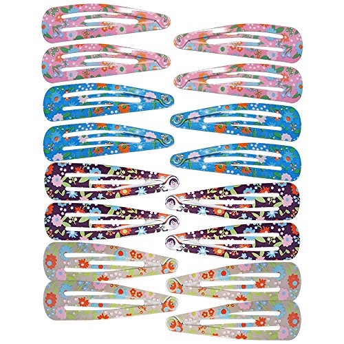 COM-FOUR® Haarspangen Haarclip blumig (32 Stück) - 5