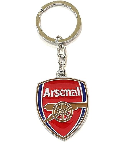 Arsenal FC Official Crest Keyring - Metal Keychain With Club Logo (Approx. 40mm X 30mm) - View #7