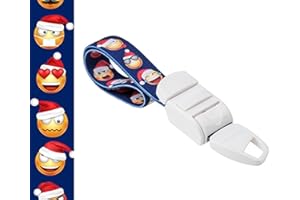 ROLSELEY Weihnachtstourniquet mit weihnachtlichem festlichem Muster, schnell und langsam lösbar (mit Weihnachts-Emoticon)