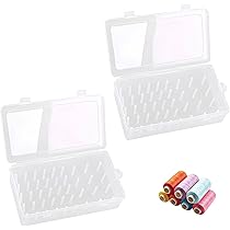 2 Scatole Porta Fili Da Cucito - Organizer Per 42 Rocchetti Trasparente, Ideale Per Cucito E Ricamo - Foto 4