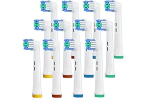ARTCESAR BRUVINTZ 12 Pack Toothbrush Head Compatible with Braun Oral B, Soft Replacement Electric Toothbrush Heads,Deep and Precise Cleaning Toothbrush Heads for Oral B