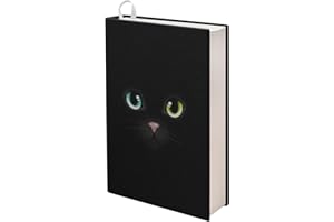 Kuiaobaty Copertina per libro con stampa a forma di gatto nero, con copertina per libro di testo e copertina per libro di scuola