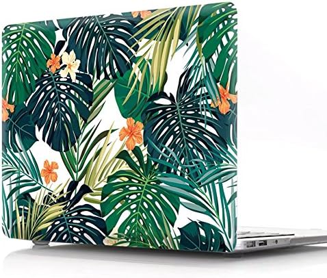 Macbook Pro 13 Inch Old Generation Case, Smooth Matte 2 in 1 Plastic Hard Shell , Maeco Frosted Protective Apple Laptop Case ,Bionic flowers Series for Pro 13.3 A1278, Palm yellow